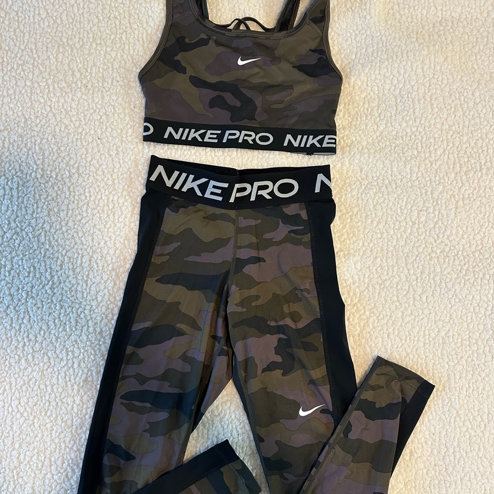Nike Camo Sports Bra and Leggings Set